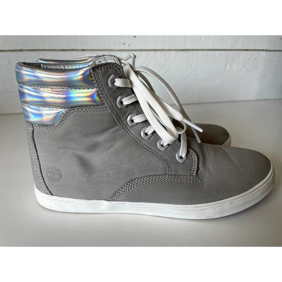 TIMBERLAND, Gray Nubuck Leather Boots, US Women's 7.5 - Picture 6 of 10